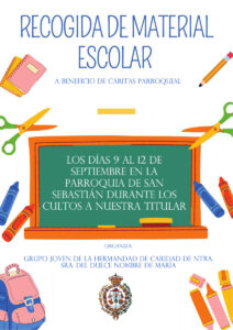 RECOGIDA MATERIAL ESCOLAR